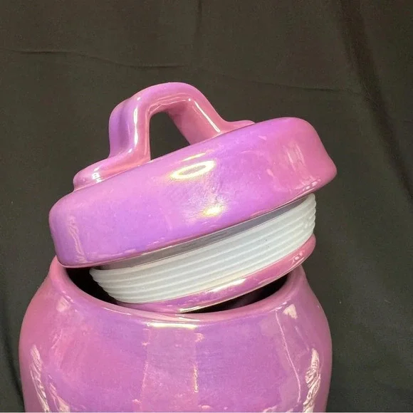 Rae Dunn Halloween 2024 Purple Luster Beware Canister & Ghost Measuring Cups - Picture 9 of 15